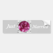 Save the Date mit Perlen und rosa Blumenentwurf Autosticker
