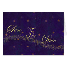 SAVE THE DATE MIT STERNEN GRUßKARTE