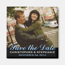 Save the Date moderner Art-Foto-Magnet