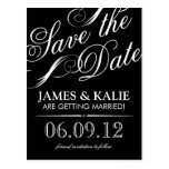 SAVE THE DATE %PIPE% SCHWARZ U. WEISS POSTKARTE