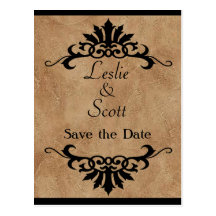Save the Date Postkarte "Belize" - black|tan)