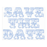 Save the Date Postkarten in hellblauem