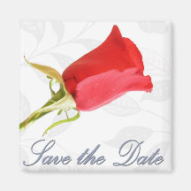Save the Date - Rote Rose Kühlschrankmagnet