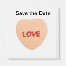 Save the Date Süßigkeits-Herz-Magnet Kühlschrankmagnete