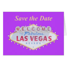 Save the Date traditionelle Las- Vegaszeichen-Kart