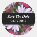Save the Date Wedding Blumen-Aufkleber
