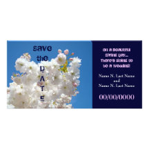 Save the Date Wedding Datums-Frühlings-Blüten Bilder Karten
