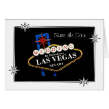 "Save the Date" Wedding in fabelhaftem Las- Vegasz Grußkarte