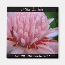 Save the Date Wedding Magnet-rosa Ingwer Kühlschrankmagnet