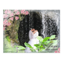 Save the Date Wedding Postkarten-Kirschblüte