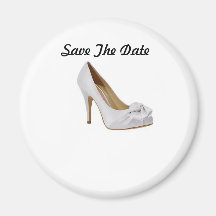 Save the Date Wedding Schuh-Magnet Kühlschrankmagnet
