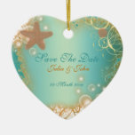Save the Date wedding Strandthemamitteilung Weihnachtsbaum Ornamente