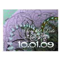 Save the Date weise Herzen - Postkarte