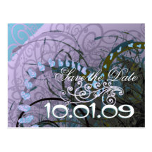 Save the Date weise Herzen - Postkarte
