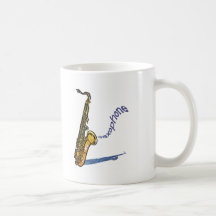 Saxophon Kaffee Tasse