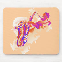 Saxophon-Spieler für Saxophon-Tag Mauspads