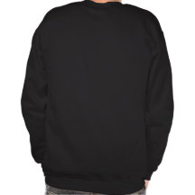 Saxophon-Spieler-Musiker auf dunklem Sweatshirt