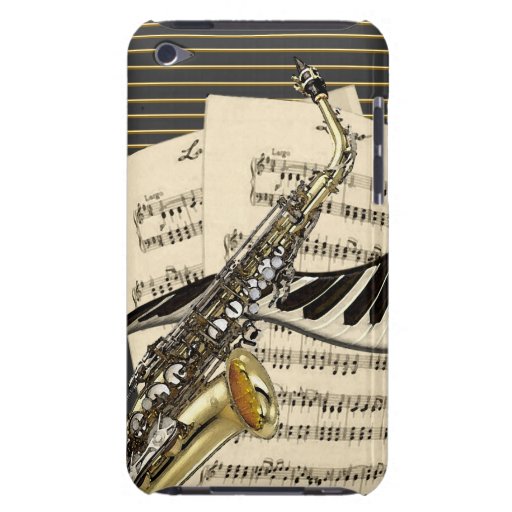 Saxophon u. Klavier-Musik Barely There iPod Etuis