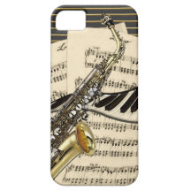 Saxophon u. Klavier-Musik iPhone 5 Hüllen