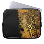 Saxophone Musical Brass Instrument Laptop Sleeve