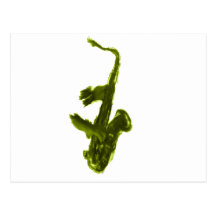 Saxophonentwurf, grüne Version Postkarten