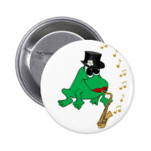 Saxy Frosch Anstecknadelbuttons