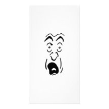 Scared Face Picture Card