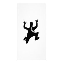 Scared Running Man Custom Photo Card