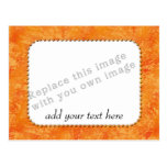 Schablone "orange Muster " Postkarte