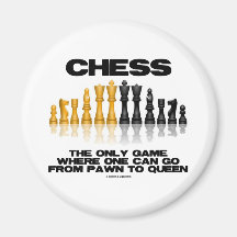 Schach das einzige Spiel, wo man Pfand zur Königin Kühlschrankmagnet