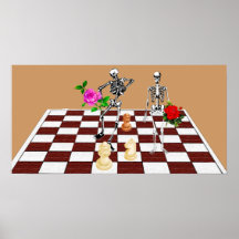 Schach-Skelette Plakate