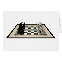 Schachbrett mit Schach-Stücken: Karte