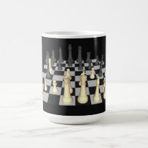 Schachbrett mit Schach-Stücken - kundenspezifische Tasse