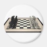 Schachbrett mit Schach-Stücken: Magnete