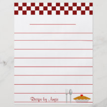 Schachbrett-Torten-Rezept-Papier - mit Linien Individuelle Flyer
