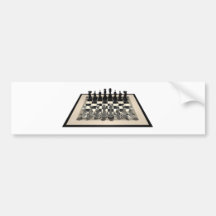 Schachbrett-und Schach-Stücke: Auto Sticker