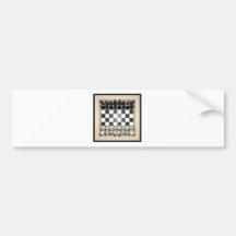 Schachbrett-und Schach-Stücke: Autosticker