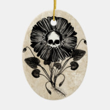 Schädel-Blume Ornament