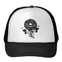 Schädel-Blume Truckercap