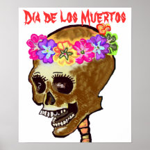 Schädel Dia de Los Muertos Plakat
