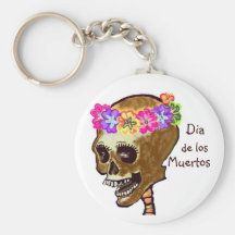 Schädel Dia de Los Muertos Schlüsselbänder