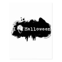 Schädel I (Herz) Halloween Postkarte