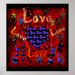 Schädel-Kunst-Valentinsgruß Posterdrucke