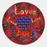 Schädel-Kunst-Valentinsgruß Sticker