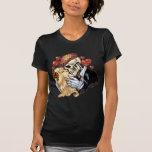 Schädel-Kuss mit Herzen und Rosen durch Al Rio T-shirts
