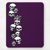 Schädel lila Mousepad