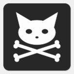 Schädel-Miezekatze-Aufkleber