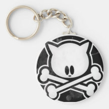 Schädel-Miezekatze Keychain Schlüsselanhänger