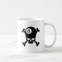 Schädel mit 8 Bällen Kaffeetassen