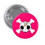 Schädel mit Band-Hilfe Anstecknadelbutton